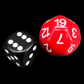 Impact Opaque Red & White D19 Dice