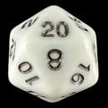 Impact Opaque White & Black D20 Dice - Discontinued