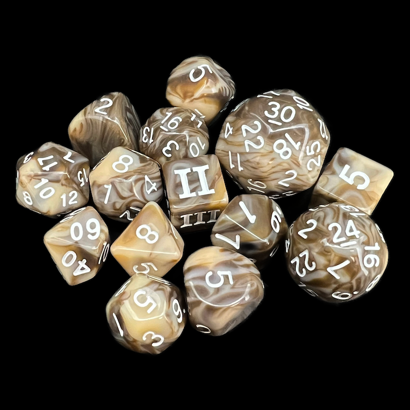 Impact Unleashed Arcana & White Haste Dungeon Crawl Classics DCC 14 Dice Set - Discontinued