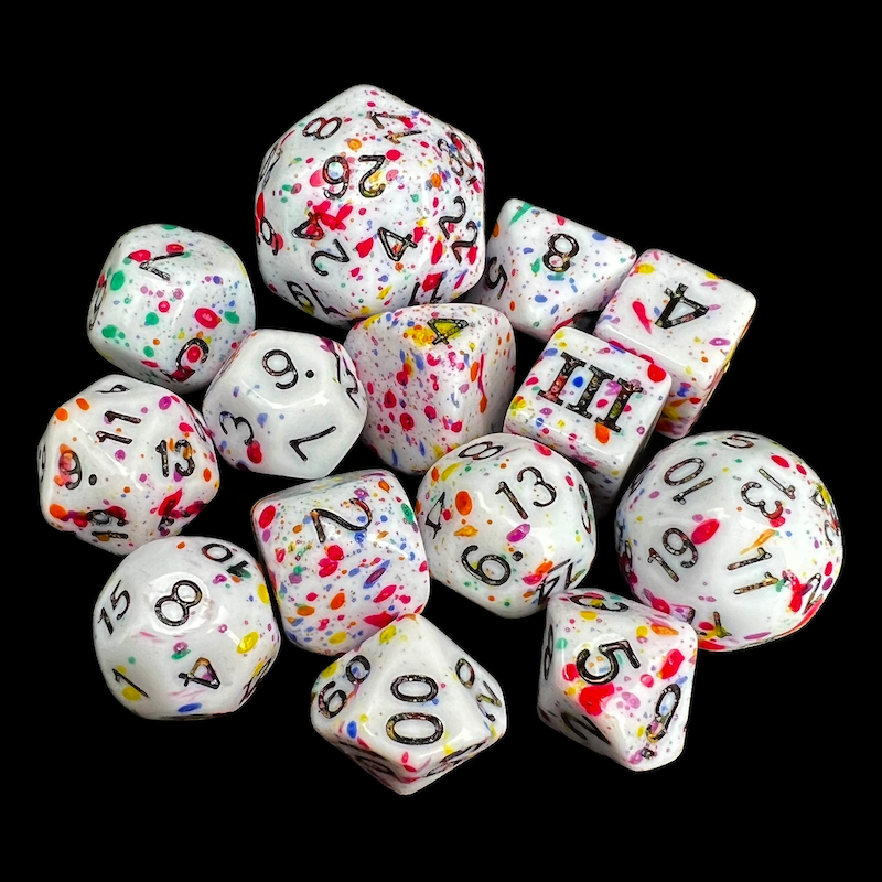Impact Unleashed Arcana Rainbow Blast Dungeon Crawl Classics DCC 14 Dice Set