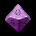 TDSO Gemstone Turquoise Synthetic Purple & Black D10 Dice