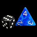 HALF PRICE CLEARANCE D&G Marble Blue & Silver JUMBO 34mm D4 Dice - OOP