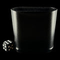 Koplow Black Plastic Fabric Lined Oval Dice Cup - 75mm High