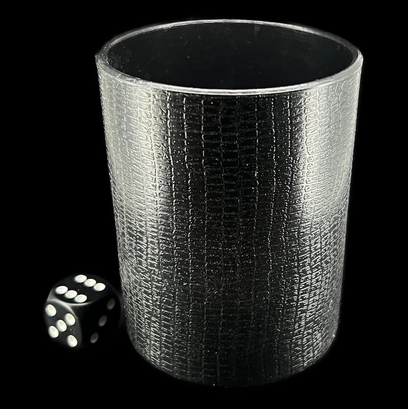 Koplow Black Plastic Round Dice Cup 85mm High