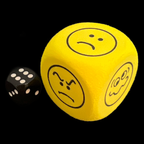 Koplow Expressions Foam Yellow Jumbo 40mm D6 Dice
