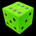 Koplow Foam Green & Black 16mm D6 Spot Dice