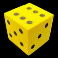 Koplow Foam Yellow & Black 16mm D6 Spot Dice