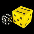 Koplow Foam Yellow & Black JUMBO 25mm D6 Spot Dice