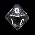 Koplow Glitter Black D10 Dice