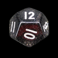 Koplow Glitter Black D12 Dice