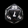 Koplow Glitter Black D20 Dice