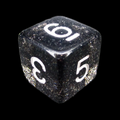 Koplow Glitter Black D6 Dice