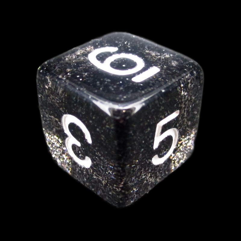 Koplow Glitter Black D6 Dice