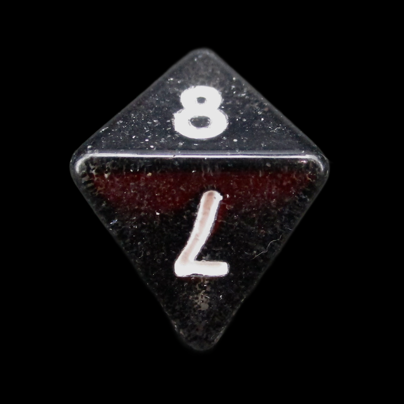 Koplow Glitter Black D8 Dice