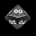 Koplow Glitter Black Percentile Dice