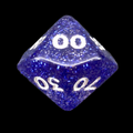 Koplow Glitter Blue Percentile Dice