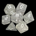 Koplow Glitter Clear 7 Dice Polyset