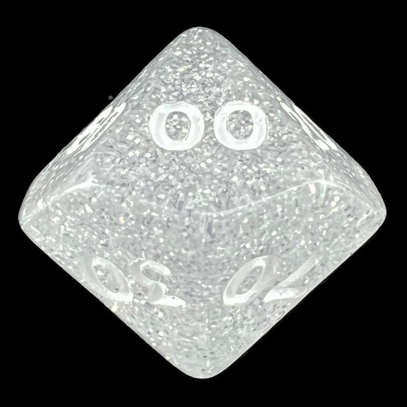 Koplow Glitter Clear Percentile Dice