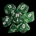 Koplow Glitter Green 7 Dice Polyset