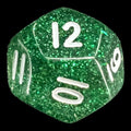 Koplow Glitter Green D12 Dice