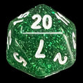 Koplow Glitter Green D20 Dice