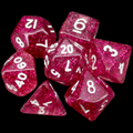 Koplow Glitter Red 7 Dice Polyset