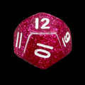 Koplow Glitter Red D12 Dice