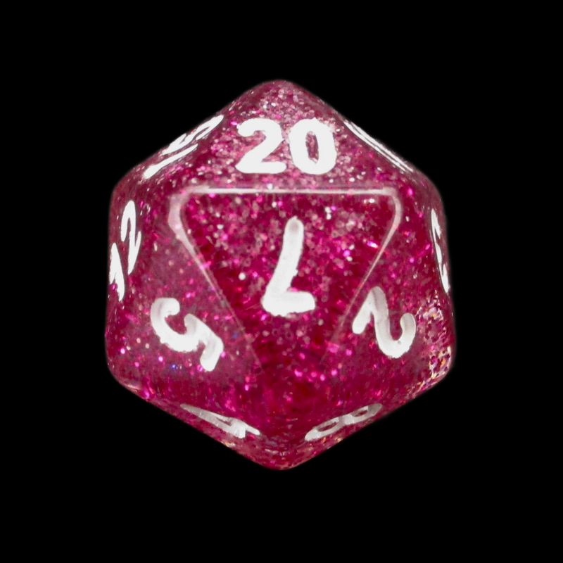 Koplow Glitter Red D20 Dice