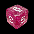 Koplow Glitter Red D6 Dice
