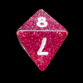 Koplow Glitter Red D8 Dice