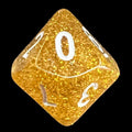 Koplow Glitter Yellow D10 Dice