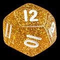 Koplow Glitter Yellow D12 Dice