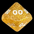 Koplow Glitter Yellow Percentile Dice