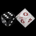 CLEARANCE Koplow Metal Silver & Red 20mm D10 Dice