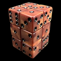 Koplow Olympic Bronze Square Cornered 12 x D6 Dice Set