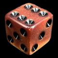 Koplow Olympic Bronze Square Cornered 16mm D6 Spot Dice
