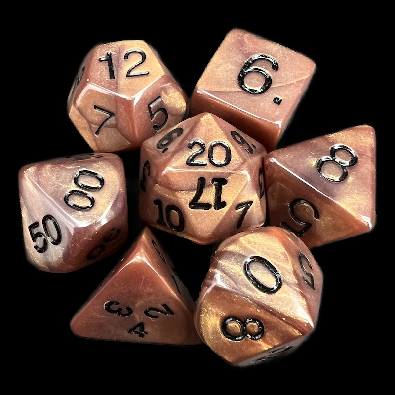 Koplow Olympic Bronze 7 Dice Polyset