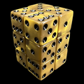 Koplow Olympic Gold Square Cornered 12 x D6 Dice Set