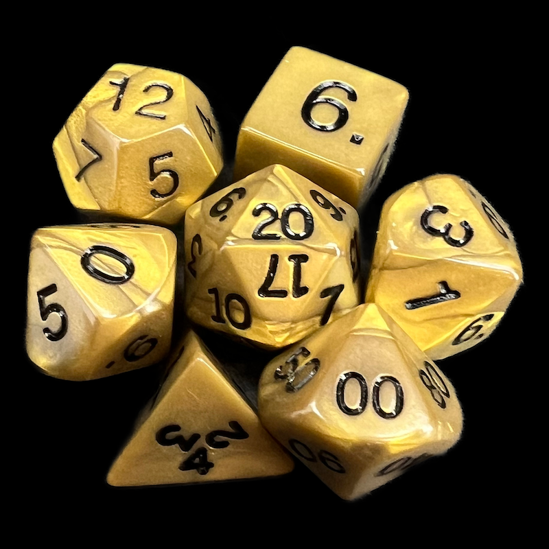Koplow Olympic Gold 7 Dice Polyset