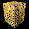 Koplow Olympic Gold Square Cornered 36 x D6 Dice Set