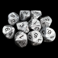 Koplow Olympic Silver 10 x D10 Dice Set