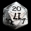 Koplow Olympic Silver D20 Dice