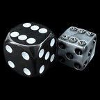 Koplow Olympic Silver Square Cornered 36 x D6 Dice Set