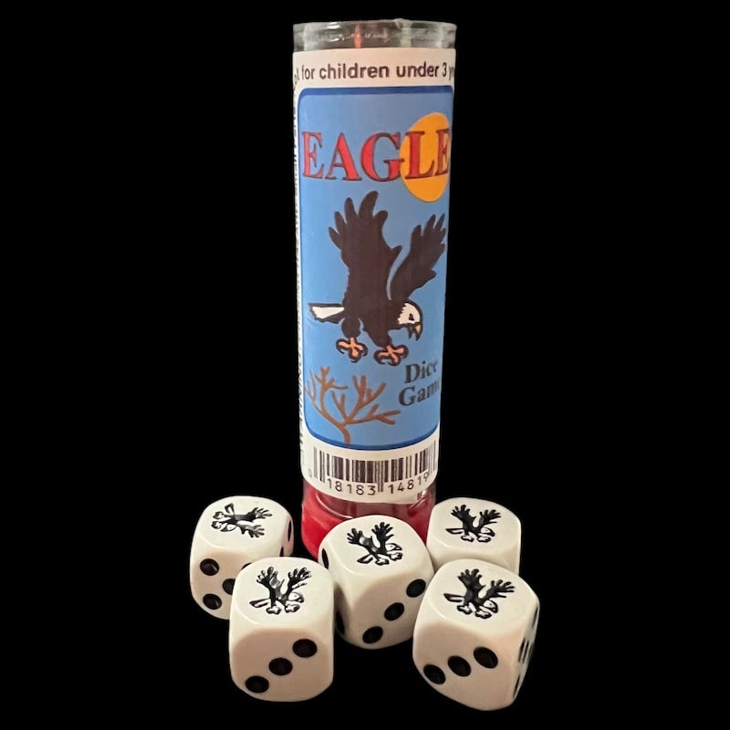Koplow Opaque 5 x D6 Animal Dice Game - Eagle