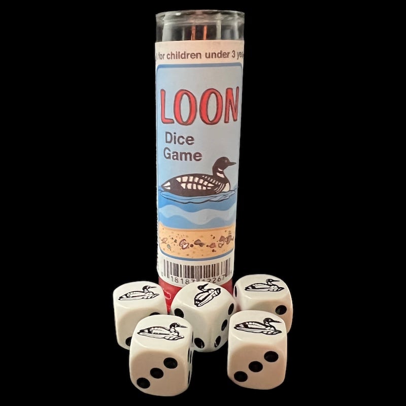Koplow Opaque 5 x D6 Animal Dice Game - Loon Duck