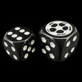 Koplow Opaque Black Soccer Football Logo 18mm D6 Spot Dice