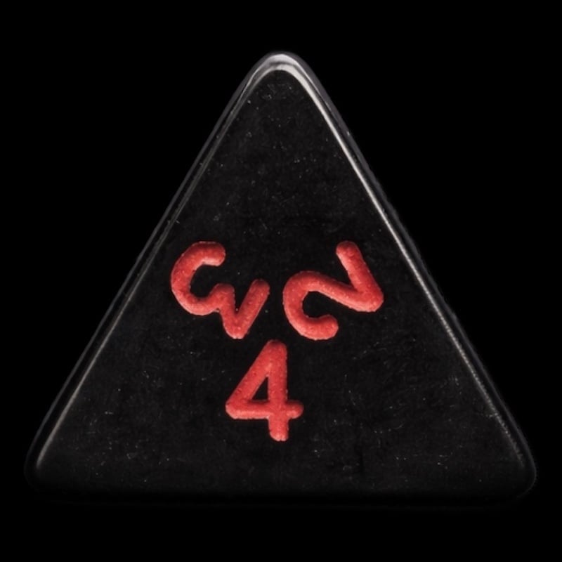 Koplow Opaque Black & Red D4 Dice