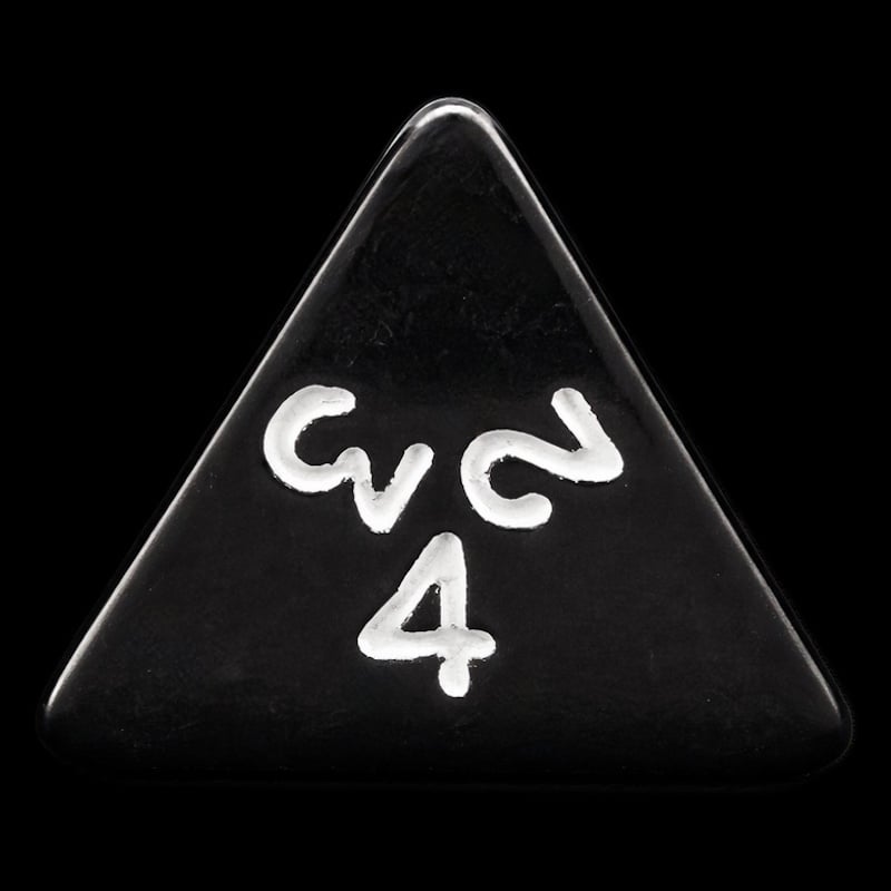 Koplow Opaque Black & White D4 Dice
