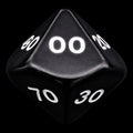 Koplow Opaque Black & White Percentile Dice