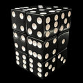 Koplow Opaque Black & White Square Cornered 12 x D6 Dice Set